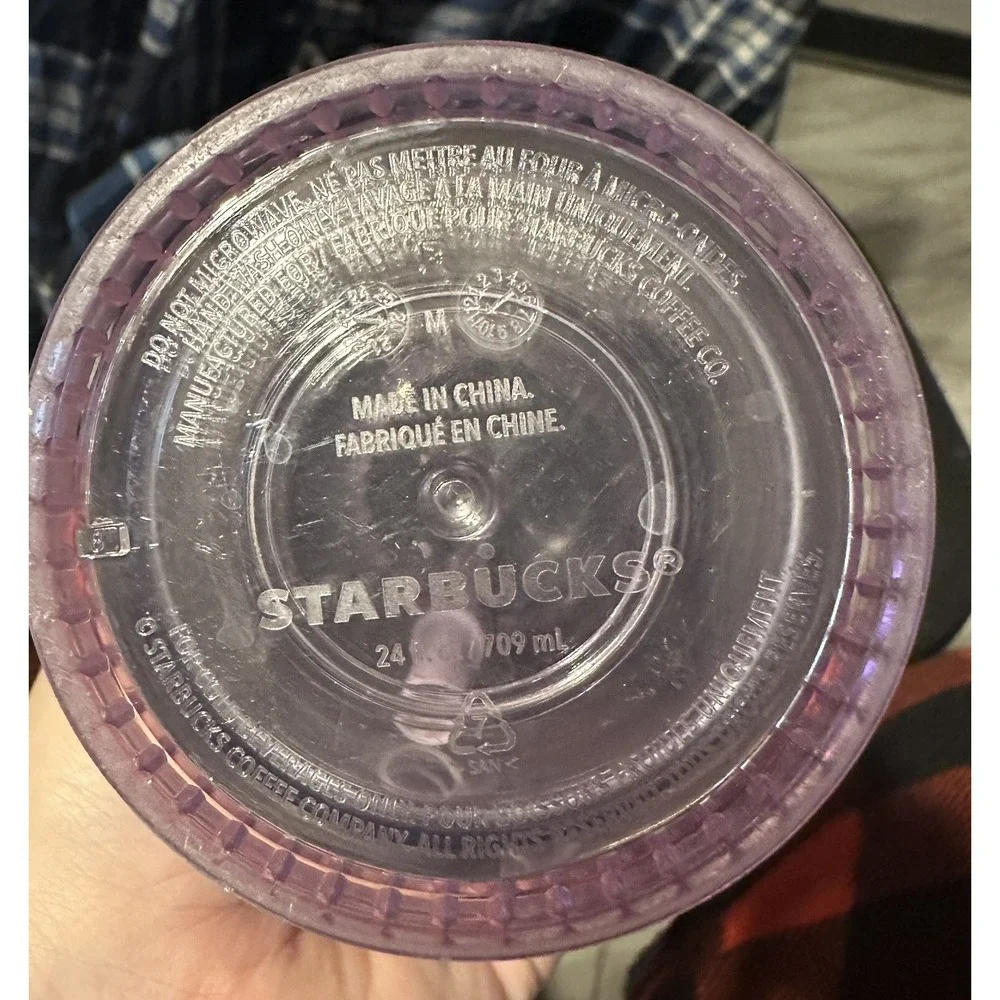 Starbucks Summer 2021 Pink‎ and Teal Grid Tumbler 24oz Venti Iridescent Mermaid